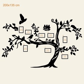 DUBLEZ | Rodostrom na stenu z dreva - Vtáčiky