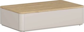 Kávový stolík Amilio 100 cm so zásuvkami - kasmír + olejovaný dub