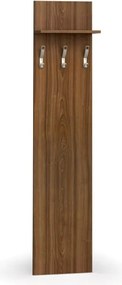Vešiaková stena PRIMO WOOD, 3 háčiky, polica, roky zvisle, orech
