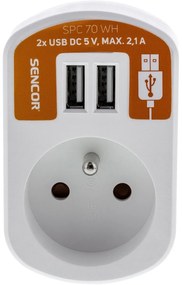 Retlux RPC 70 WH Zásuvka biela, 2x Sencor USB