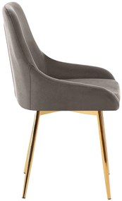 Sada 2 ks jedálenskej stoličky Elmira zamat - antracitová