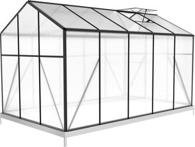 Skleník so základňou BestBerg BBGH‑1006B / 5,95 m² / 313 × 190 × 194 cm / čierna