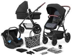 Kombinovaný kočík Kinderkraft 3v1 XMOOV - Black