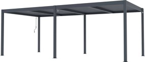 Hliníková bioklimatická pergola s lamelami BestBerg BBP-18G / 600 × 304 × 218 cm / sivá