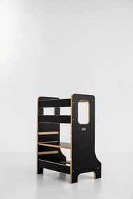 Učiaca veža Montessori pre súrodencov čierna