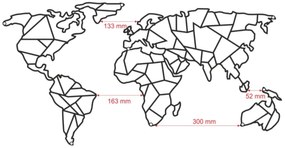 Mapa sveta nástenná 150 cm