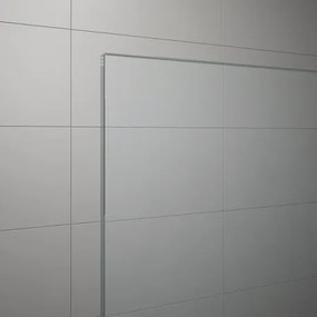 SANSWISS Walk-In EASY pevná sprchová stena 120cm, výška 200cm, čierna matná, číre sklo s AquaPerle STR4P1200607