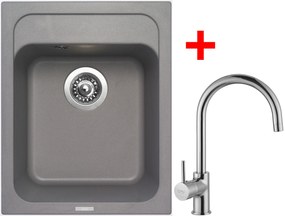 Set Sinks CLASSIC 400 Titanium + VITALIA Chróm