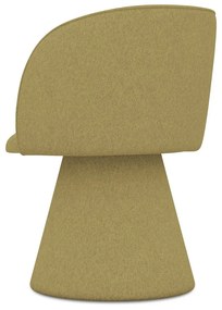 Čalúnené jedálenské kreslo v horčicovej farbe Maia – Makamii