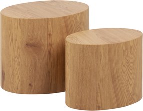 XXXLutz SADA PRÍRUČNÝCH STOLÍKOV, farba duba MID.YOU - Stolíky do obývačky - 001749086704