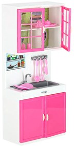 KIK Kuchynka s nábytkom pre bábiky LED zvuky