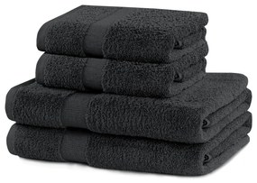 Tmavosivé froté bavlnené uteráky a osušky v súprave 4 ks Marina – Restilo