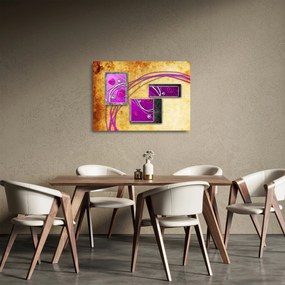 Sklenený obraz abstrakcie (70x50 cm)