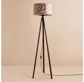 Stojacia lampa AYD 1xE27/40W/230V hnedá/pestrofarebná