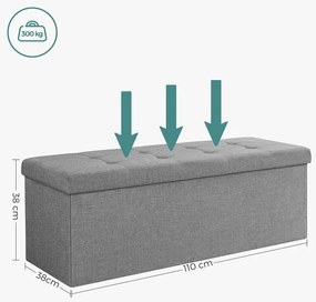 Lavička s vekom SONGMICS LSF77G