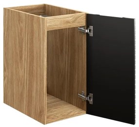 Závěsná skříňka pod umyvadlo Ocean s deskou 120 cm černá/dub olejovaný