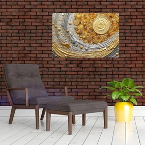 Obraz - Zlaté textúrovanie (90x60 cm)