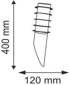Vonkajšie nástenné svietidlo SERENA 1xE27/40W