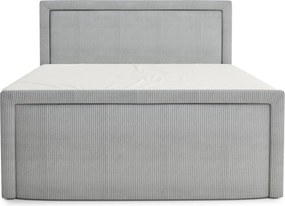 Sivá boxspring posteľ s úložným priestorom 180x200 cm Fresco – Maison de Rêve