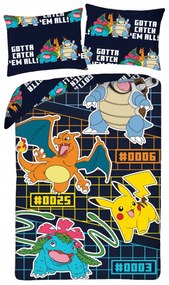 DETSKÉ OBLIEČKY Z MIKROVLÁKNA POKEMON 140X200 CM, 1 KS 70X90 CM VZOROVANÉ