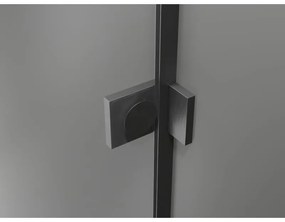 Mexen Lunar, L Duo výklopný sprchový kút 85 x 85 cm, 8mm číre sklo, profil grafit brúsený, 834L-085L-085P-66-00