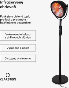 Blumfeldt Heatspot, terasový ohrievač, 900/1200/2100 W, IR ComfortHeat, čierny