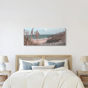 Obraz - Ružová pláž (120x50 cm)