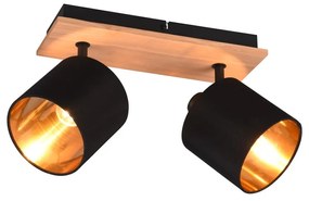 Bodové svietidlo v čierno-prírodnej farbe ø 12 cm Tommy – Trio