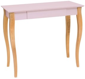 Ružový písací stôl Ragaba Lillo, dĺžka 85 cm