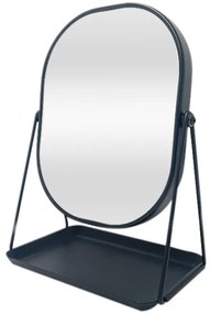 kozmetické zrkadlo oválne čierne MSN001B