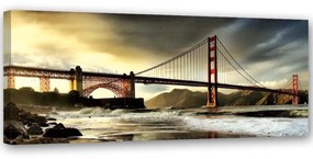 Obraz na plátně New York Brooklynský most - 120x40 cm