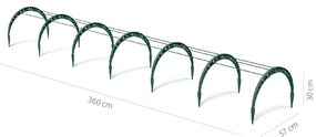 Záhradný fóliový tunel FlOO TUNNELS 360 cm, zelená