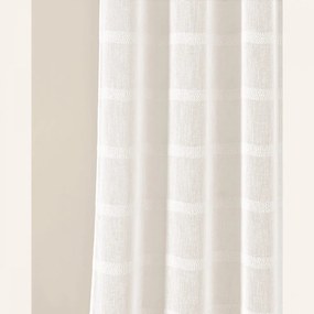 Jemne krémová záclona  Maura  so zavesením na kruhy 140 x 250 cm