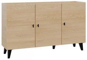 Komoda s dvierkami Cleurion 150 3D, Farby: dub cremona