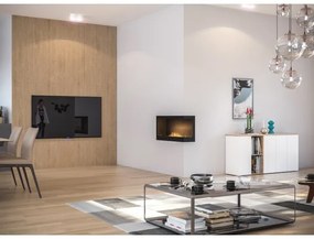 InFire - Rohový BIO krb 45x90 cm 3kW čierna