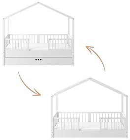 Posteľ domček Dream Nest snow 80x160 cm