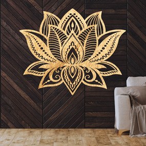 SENTOP | Drevený obraz lotosový kvet – elegantná mandala svetla | SENTOP PR0466
