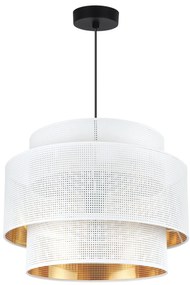 Závesné svietidlo Asti, 1x biele PVC tienidlo, (fi 40cm), g, b