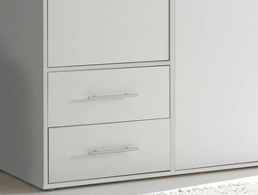 Šatníková skriňa Valencia, 155 cm, biela