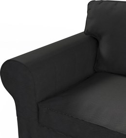 Poťah na sedačku Ektorp (nerozkladá sa, pre 3 osoby) farba produktu čierna látka zapletaná
