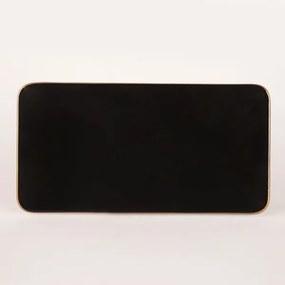 Jedálenská súprava 44 ks čierna/zlatá/kamenina