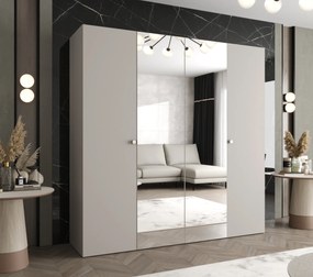 Šatníková skriňa 200 cm Parna 2 (kašmír + strieborná). Akcia -20%. Vlastná spoľahlivá doprava až k Vám domov. 1125941