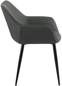 Jedálenská stolička Luena látka - tmavosivá