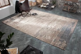 Dizajnový bavlnený koberec Modern Art šedo béžová 350x240cm