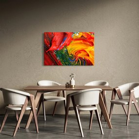 Obraz - Modrenie abstrakcie štetcom (90x60 cm)