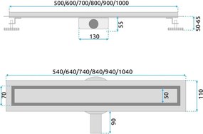 Odtokový sprchový žľab REA NEOX PRO 2v1 - inox