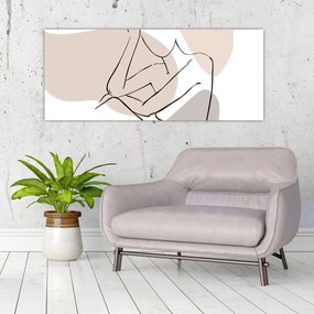 Obraz - Woman body line art N⁰1 (120x50 cm)