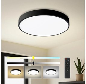 Brilagi - stmievateľné LED svietidlo POOL LED, 60 W, 230 V, 3000–6000 K, priemer 60 cm, čierne + diaľkové ovládanie