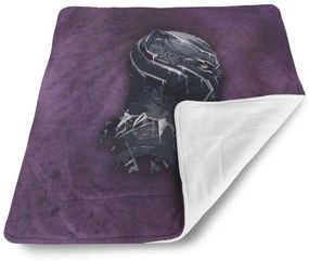 Sablio Deka pre bábätko BLACK PANTHER z profilu Fialový hmlistý - 80x100 cm