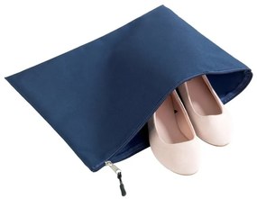Modrý obal na oblek s taškou na topánky vreckami Wenko Business